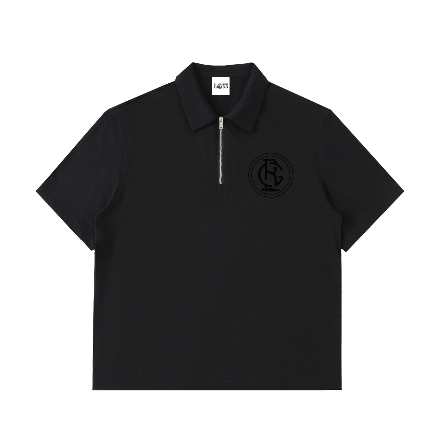 RG Noir Half-Zip Cotton Polo Shirt