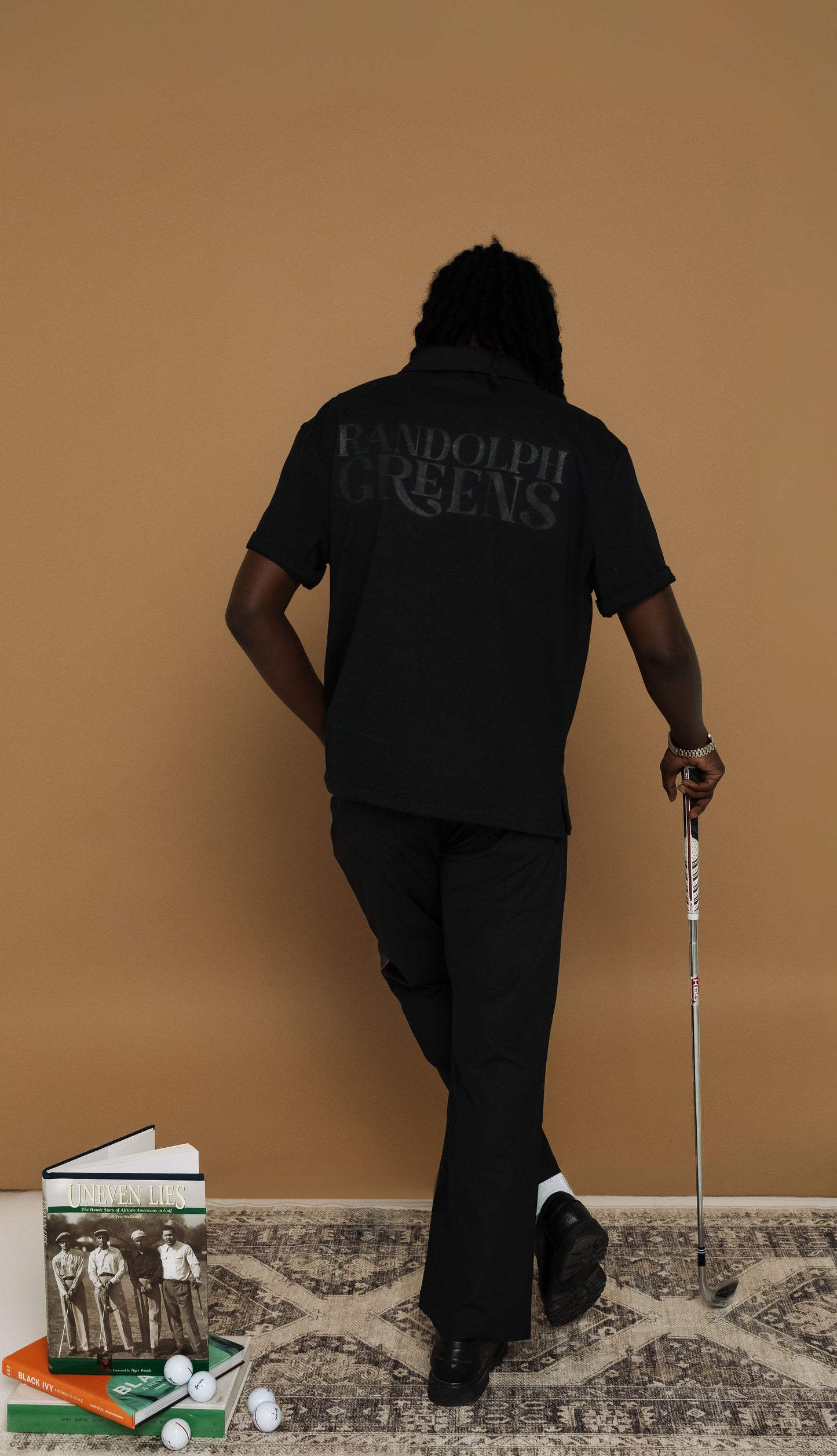 RG Noir Half-Zip Cotton Polo Shirt