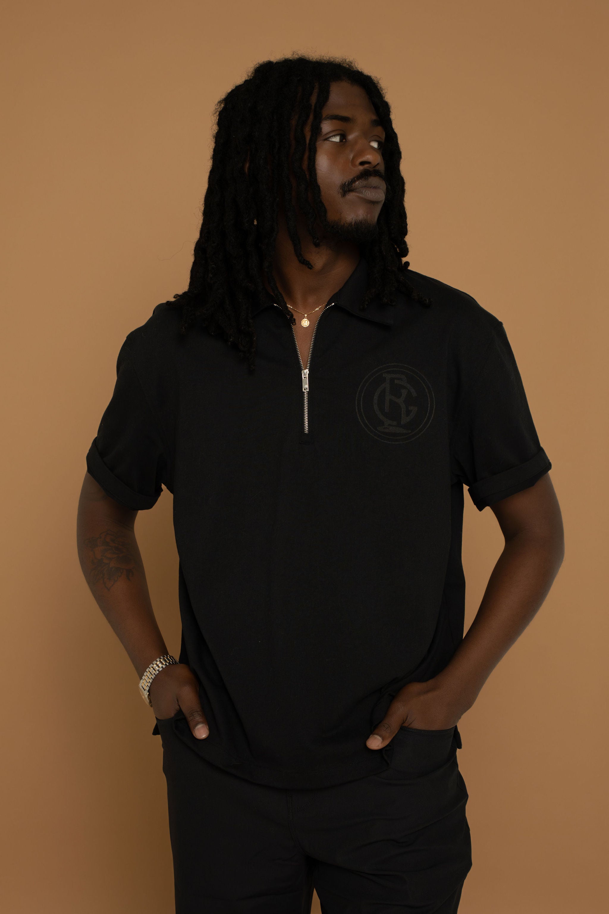 RG Noir Half-Zip Cotton Polo Shirt – Randolph Greens